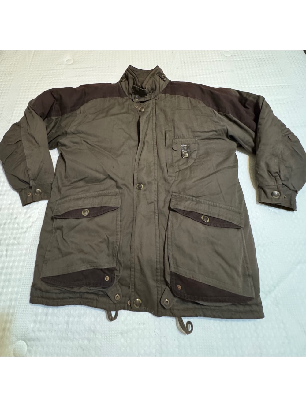Vintage Coleman Outdoors Men’s Medium Utility Field Coat Olive Brown Quilt Lined